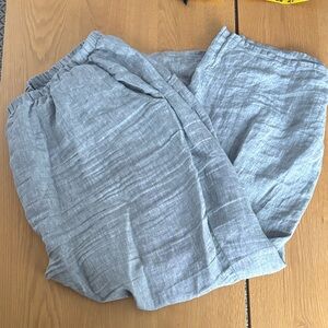 Flax 3g Light Gray Linen Pants